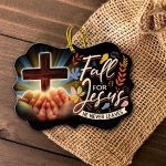 Fall For Jesus Wooden Ornaments Christmas Tree Hangging Thankgiving Gift