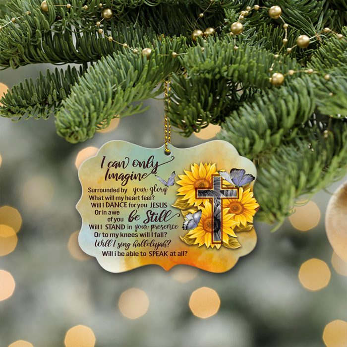 I Can Only Imagine Special Christian Cross Wooden Ornament Christmas Gift
