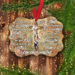 Rustic Cross Christian Surrounded by Your Glory Wooden Ornaments Christmas Gift