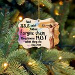 Jesus’s Last Words On The Cross Wooden Ornaments Christmas Tree Hangging