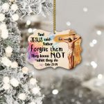 Jesus’s Last Words On The Cross Wooden Ornaments Christmas Tree Hangging