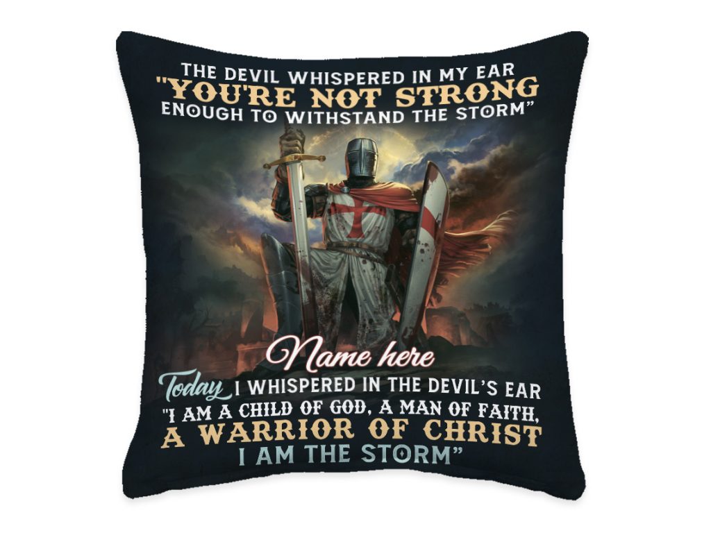Knight Templar Storm Custom Name Pillow Case