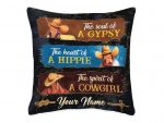 Cowgirl The Soul Of A Gypsy Custom Name Pillow Case