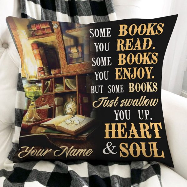 Books Heart And Soul For Friends And Relatives Souvenirs Pillow Cover Custom Name