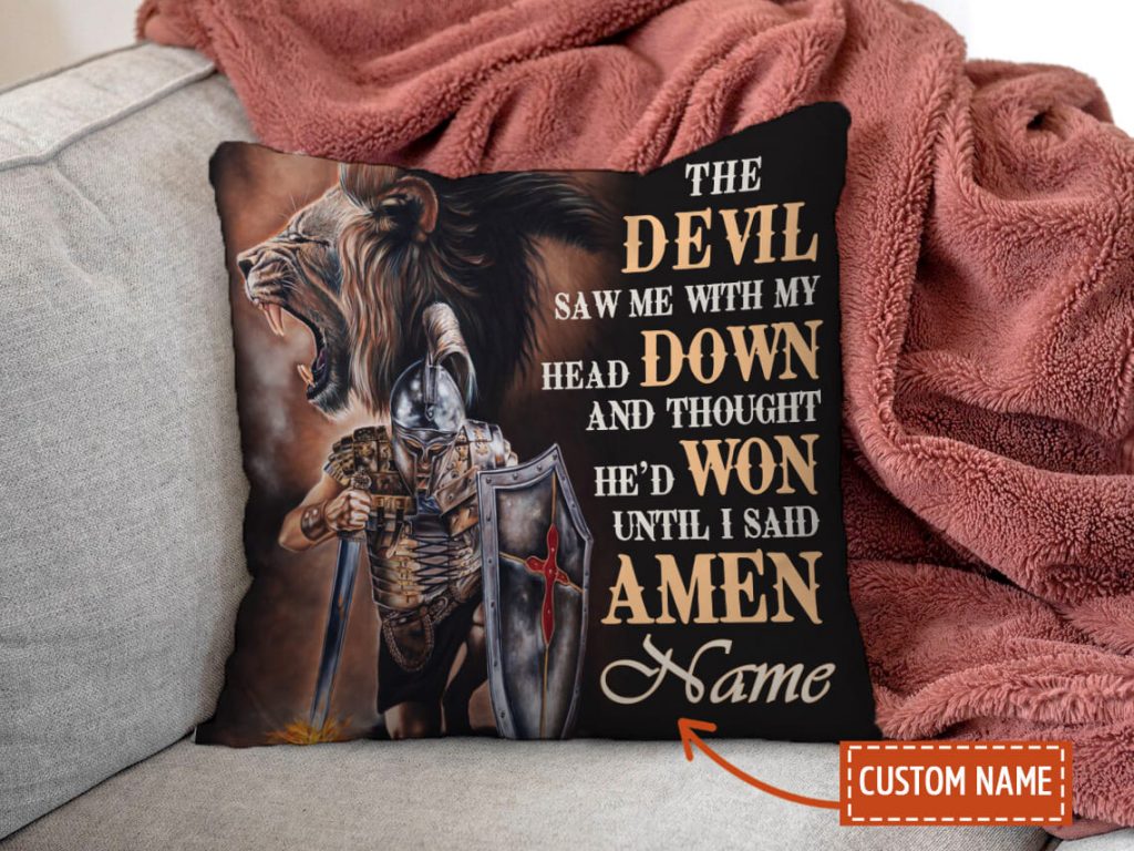 Lion Jesus Knight Templar Custom Name Pillow Case