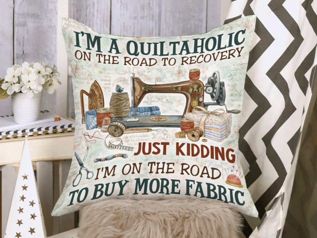 Quilting Lover Funny Gifts Sewing Patchwork Quilter Women Custom Name Pillow Case
