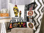 Firefighter Father And Son Pillow Cover Custom Name