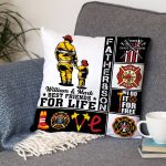 Firefighter Father And Son Pillow Cover Custom Name