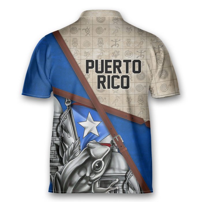 Customize Name M Name Sol Taino Puerto Rico Zipper Polo Shirt Bowling Golf Jersey Lover