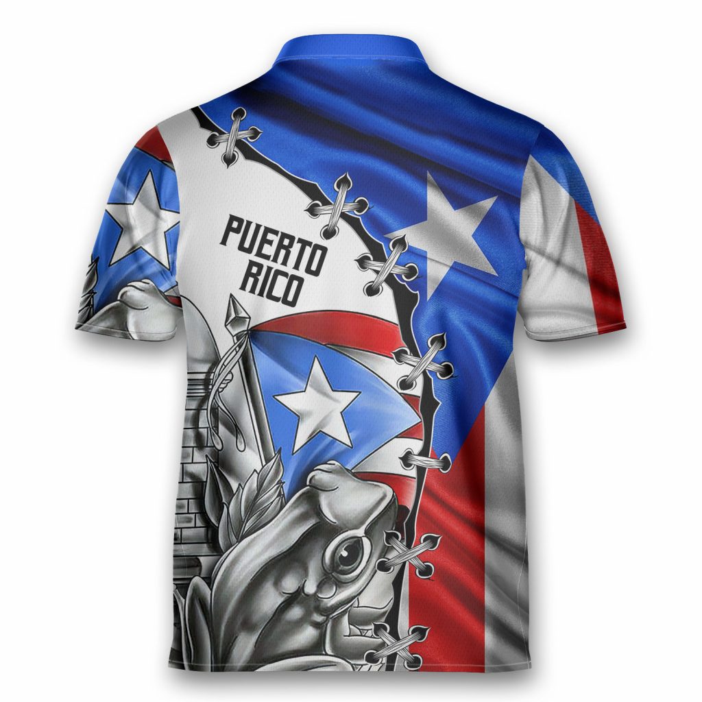 Custom Puerto Rico Coqui Symbols Bowling Jersey Style Polo Men’S Shirt For Puerto Rican 03
