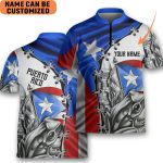 Custom Puerto Rico Coqui Symbols Bowling Jersey Style Polo Men’s Shirt for Puerto Rican 03
