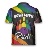 Gay Bowling LGBT Shirt, Rainbow Pride Bowlers Bowling Jersey Zipper Shirt Custom Name