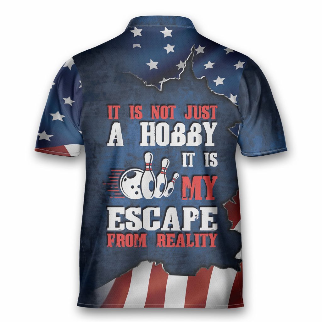 Not Just A Hobby It Is My Escape Bowling Jersey Zipper Shirt Custom Name