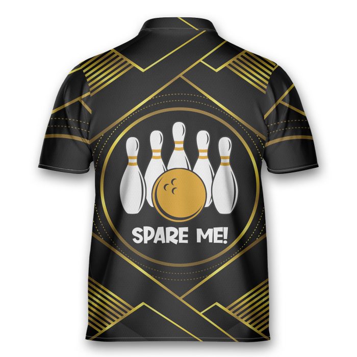 Spare Me Bowling Game Team Bowling Jersey Zipper Shirt