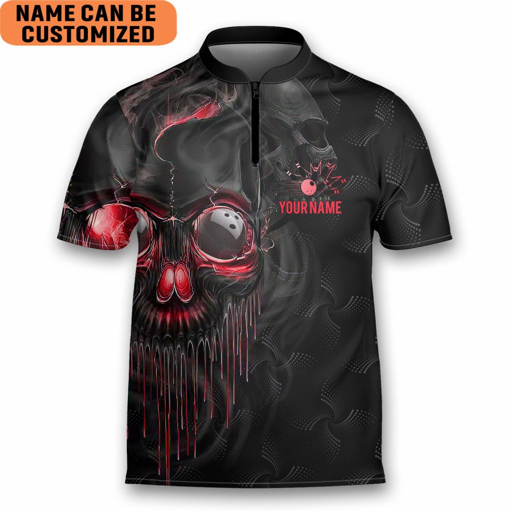 Shut Up An Bowling Dark Shull Game Team Bowling Jersey Zipper Shirt Custom Name