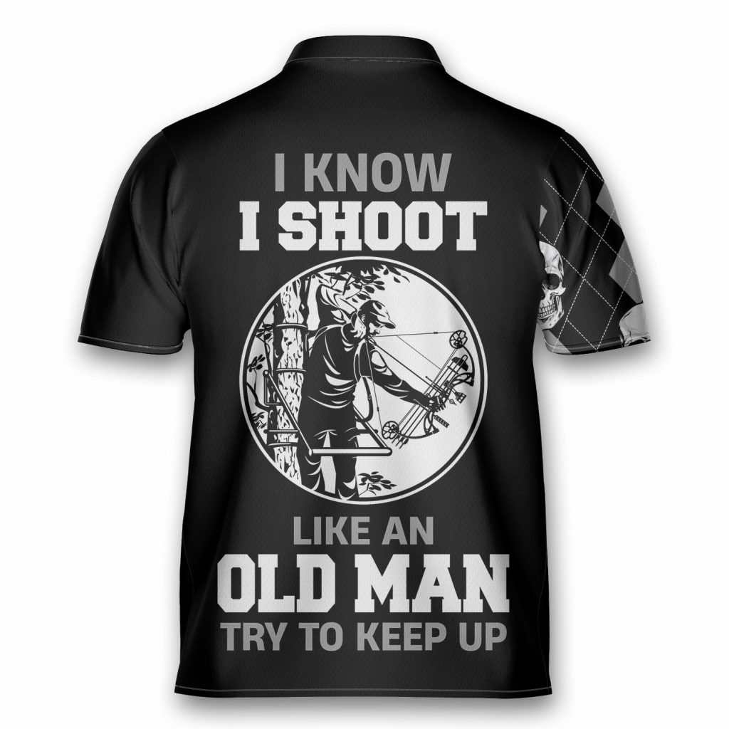 Personalized Archery I Know I Shoot Like An Old Man Shooter Archery Jersey Zipper Shirt