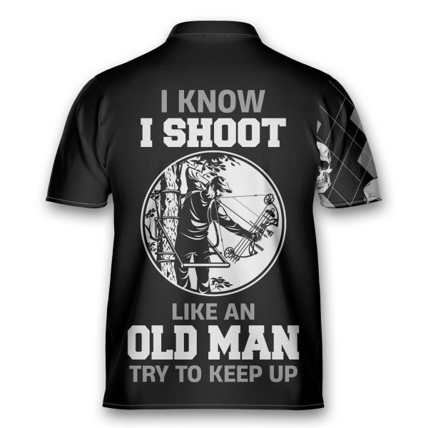 Personalized Archery I Know I Shoot Like An Old Man Shooter Archery Jersey Zipper Shirt