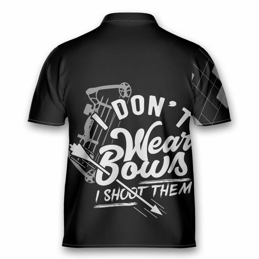 Archery Skull I Don’T Wear Bows I Shoot Them Shooter Archery Jersey Zipper Shirt