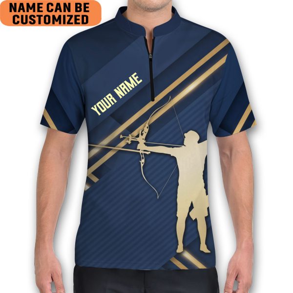 Personalized Archery Appear for Archery Player Shooter Archery Jersey Zipper Shirt