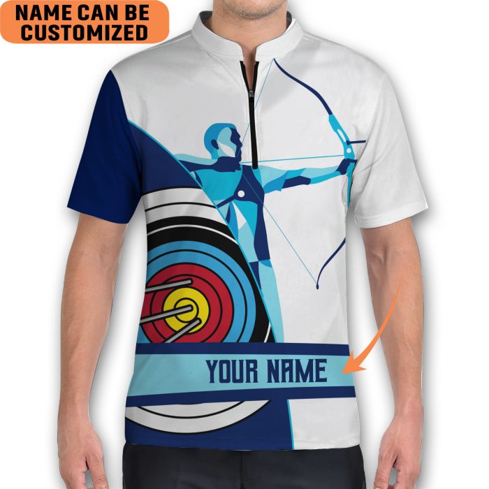 Personalized Archery U.s Flag 3D Team Shooter Archery Jersey Zipper Shirt