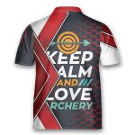 Personalized Keep Calm And Love Archery Jersey Zipper Shirt