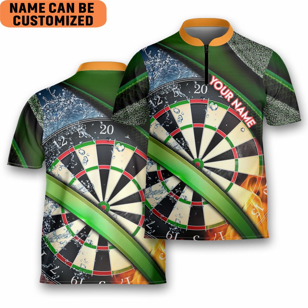 Personalized Darts Shooter Archery Jersey Zipper Shirt Dad Gift