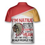Custom Name Native Chief Indigenous Man Headdress Tent Polo Shirt For  Native American Day
