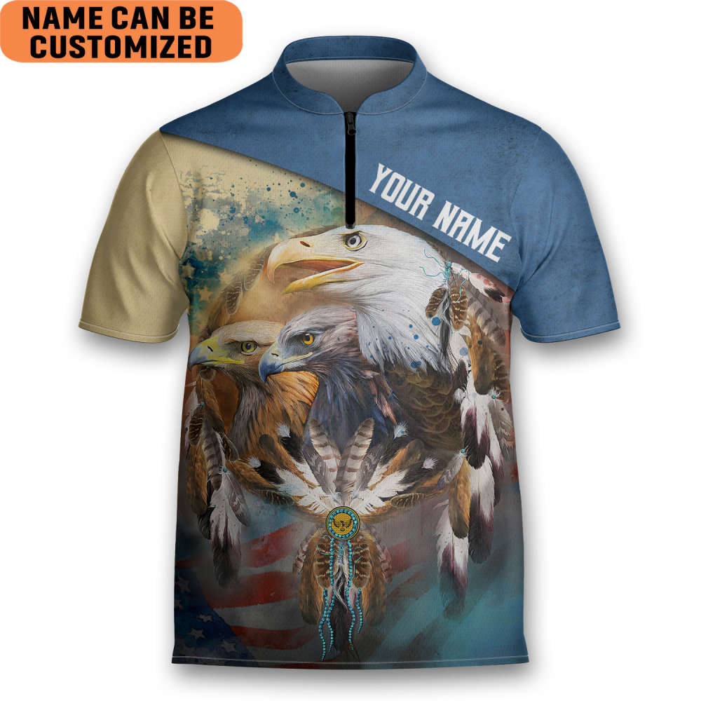 Personalized Eagle Dreamcatcher Native American Tribal Feather Bolwing Jersey