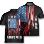 Personalized Name Native American Still Here Still Strong Native Pride Bolwing Jersey