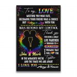 Couple LGBT Gay Pride PostersHome Decor To My Love Beyond My Control Poster Unframed