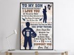 Personalized Name Number Basketball Poster To My Son Wall Art Home Decor, Birthday Gift For Boy, Son, Kid
