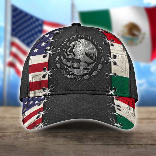 Customized Name 3D Printed Unisex Mexico Classic Cap Mexican Baseball Hat Summer Gift