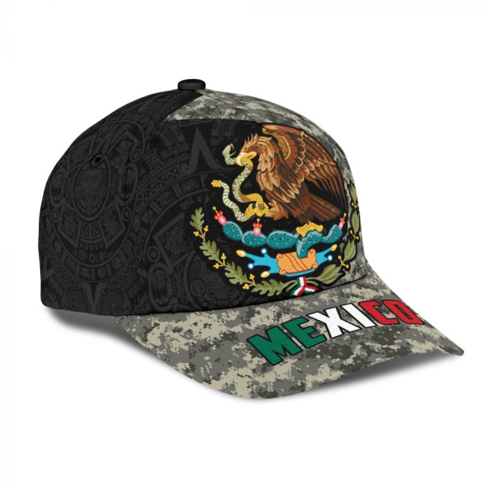 Mexican Aztec Pattern Camo Baseball Cap Summer Hat &Amp; Aztec Gift