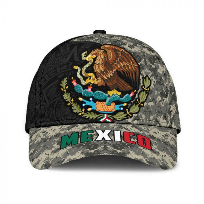 Mexican Aztec Pattern Camo Baseball Cap Summer Hat &Amp;Amp; Aztec Gift