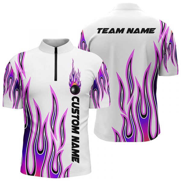 Custom Personalized Flame Bowling Jersey For Team Bowling Lover