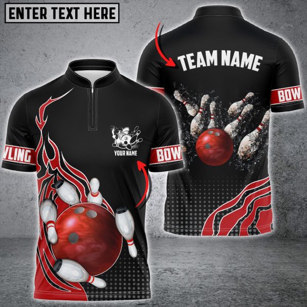 Custom Personalized Flame Bowling Jersey For Team Bowling Lover