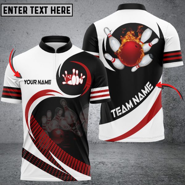 Custom Personalized Flame Bowling Jersey For Team Bowling Lover