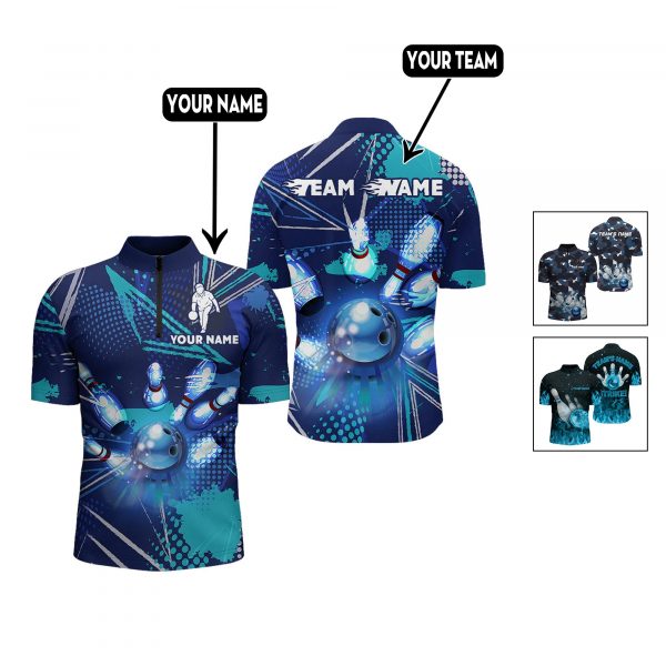 Custom Personalized Flame Bowling Jersey For Team Bowling Lover