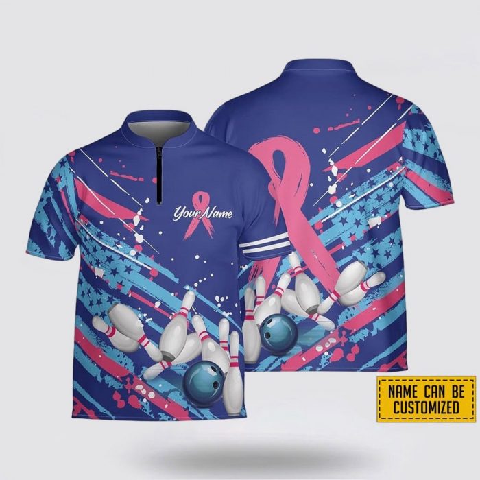 Personalized Breast Cancer Bowling Jersey Gift For Bowling Lovers