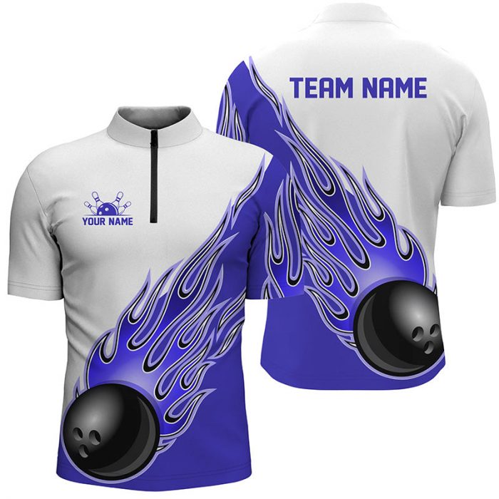 Personalized New Style Flame 3D Bowling Jersey Shirt For Team Bowler Gift