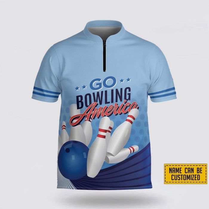 Personalized Patriotic Bowling Jersey Men Women Gift For Bowling Lovers