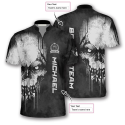 Personalized Skull Bowling Jersey For Team and Men Dad Bowling Lover
