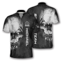 Personalized Skull Bowling Jersey For Team and Men Dad Bowling Lover