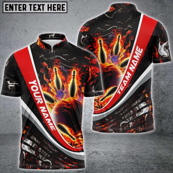 Personalized Skull Flame Bowling Jersey For Team Gift for Bowling Lovers