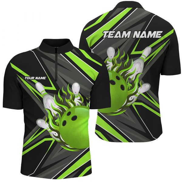 Red Flame Strike Bowling Custom Team Shirts – Stylish Bowlers Outfit for Men & Women Team Jersey