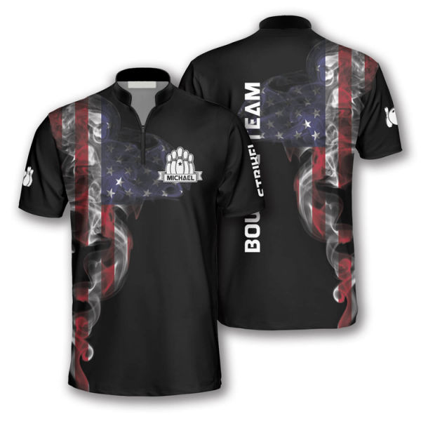 Black Bowling Jersey For Men Custom Retro Bowling Shirts For Team Bowlers | Green Gift for Bowler Bowling Player