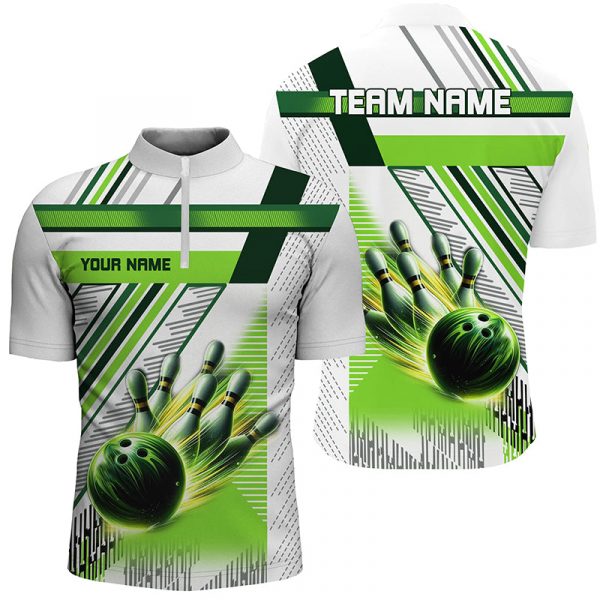 Red and white Retro Bowling shirts For Men Custom team bowling jerseys gift for Bowlers Gift for Bowler Bowling Player