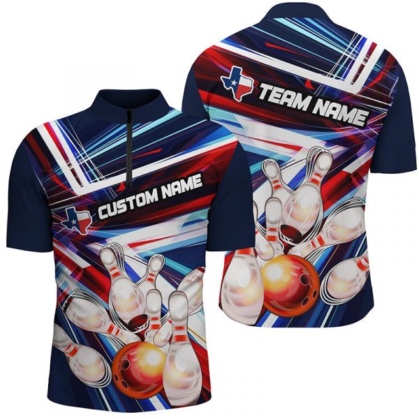 Black Mens bowling shirts Custom Blue neon team league bowling jerseys, gifts for bowlers Gift for Bowler Bowling Player