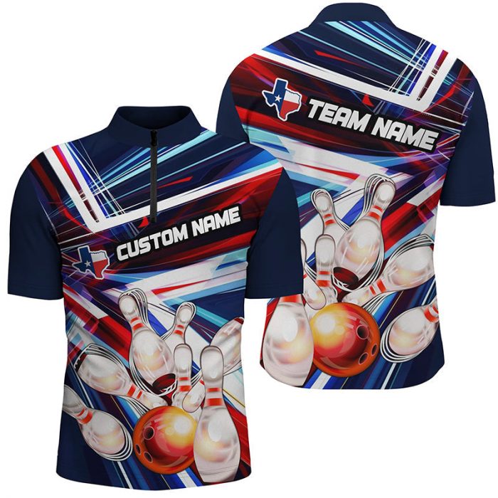 Custom Texas Flag Bowling Team Shirts For Men And Women, Unisex Texas Bowling Jerseys Gift For Bowler Bowling Player