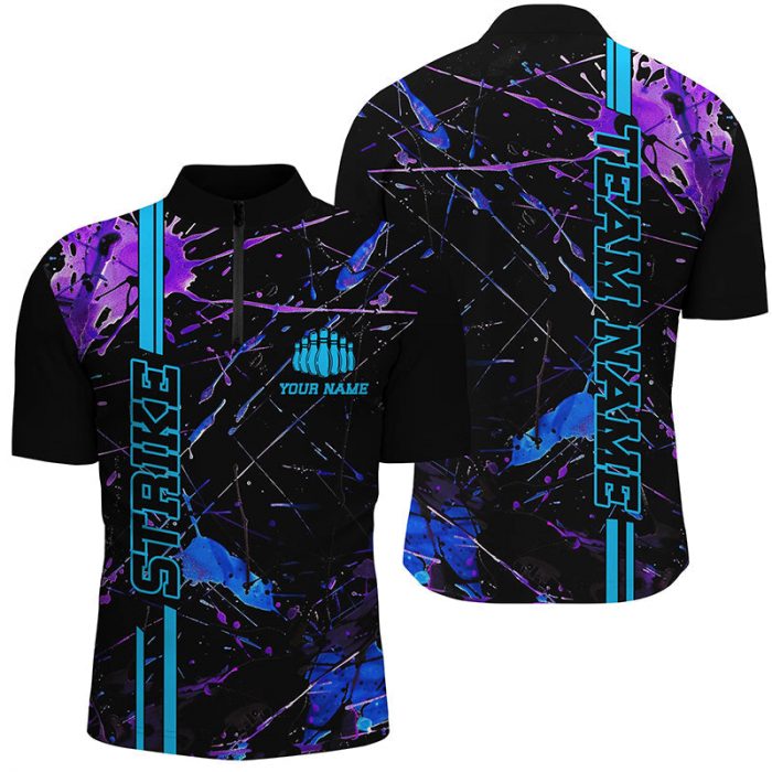 Stylish Blue &Amp;Amp; Purple Bowling Shirts For Men &Amp;Amp; Women Custom Camo Team Jerseys